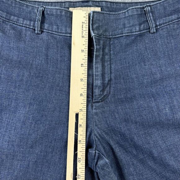 Banana Republic Hampton Fit Pants Womens 8 Blue Denim Stretch Trouser 30x25 - Picture 9 of 14